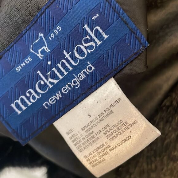 Mackintosh reversible black Faux Fur coat size S - Picture 10 of 11